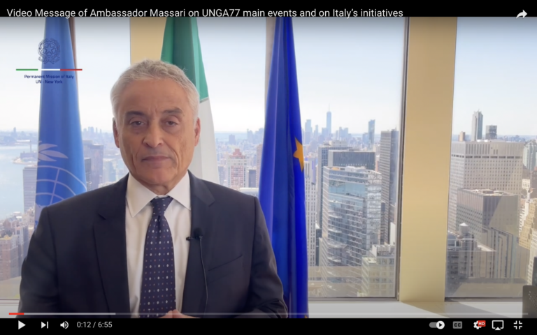 UNGA77: al via prima Assemblea in presenza da inizio pandemia, Massari illustra l’agenda dell’Italia